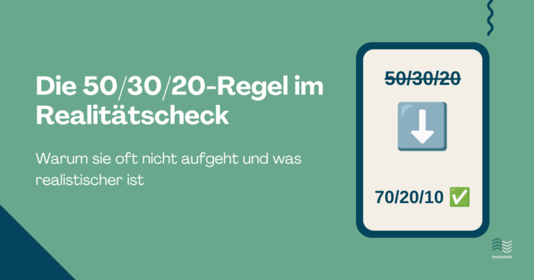 Die 50/30/20-Regel im Realitätscheck: Warum sie oft nicht aufgeht