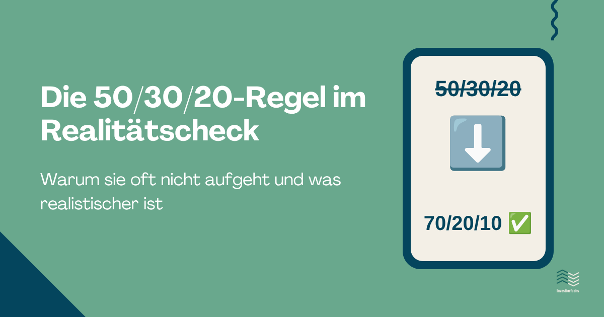 Die 50/30/20-Regel im Realitätscheck: Warum sie oft nicht aufgeht